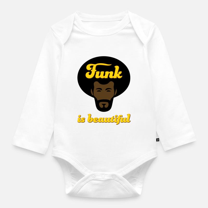 funkisbeautiful - Body Bébé bio manches longues - blanc