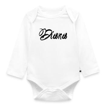 Diana - Organic Longsleeve Baby Bodysuit - white - Front
