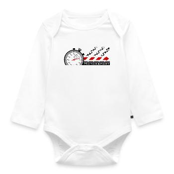 Chronomètre de sport automobile - Body Bébé bio manches longues - blanc - Devant