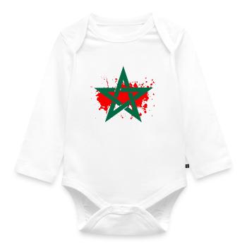 étoile marocaine maroc - Body Bébé bio manches longues - blanc - Devant