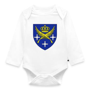 Saint Etienne Loire - Baby Bio-Langarm-Body - Weiß - Vorne