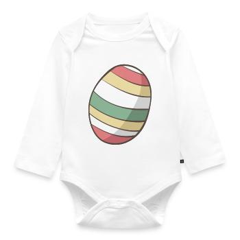 Easter egg - Organic Longsleeve Baby Bodysuit - white - Front