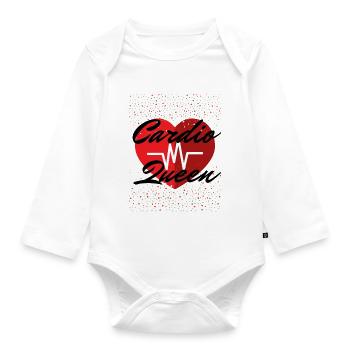 Cardio Queen - Organic Longsleeve Baby Bodysuit - white - Front