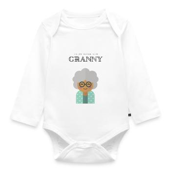 Granny Season - Organic Longsleeve Baby Bodysuit - white - Front
