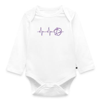 Pulse RPG nerd geek gift - Organic Longsleeve Baby Bodysuit - white - Front