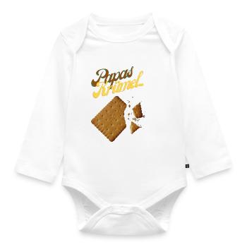 Krümel - Baby Bio-Langarm-Body - Weiß - Vorne