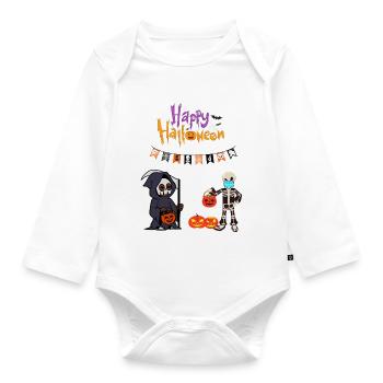 Costume d’Halloween super idée cadeau - Body Bébé bio manches longues - blanc - Devant