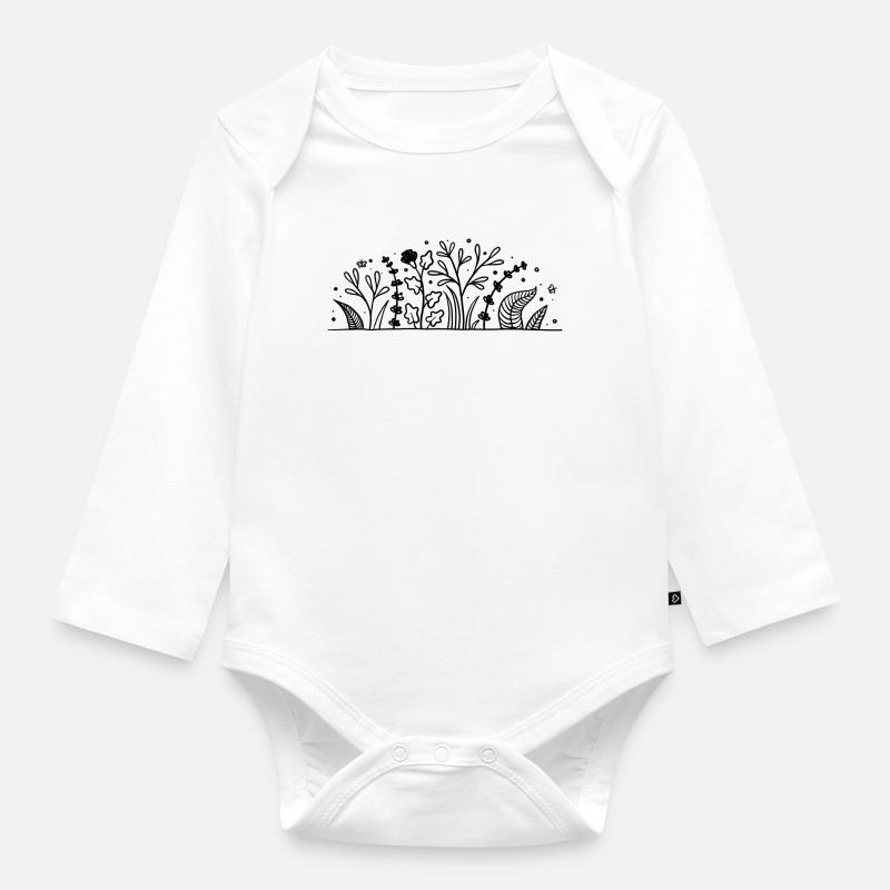 Planter - Body Bébé bio manches longues - blanc