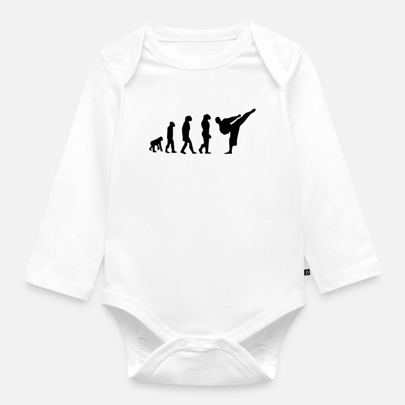 Karate Evolution - Baby Bio-Langarm-Body - Weiß