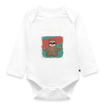 Faul sein und dazu stehen - Baby Bio-Langarm-Body - Weiß - Vorne