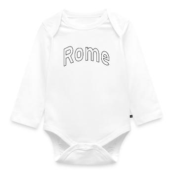 rome - Baby Bio-Langarm-Body - Weiß - Vorne