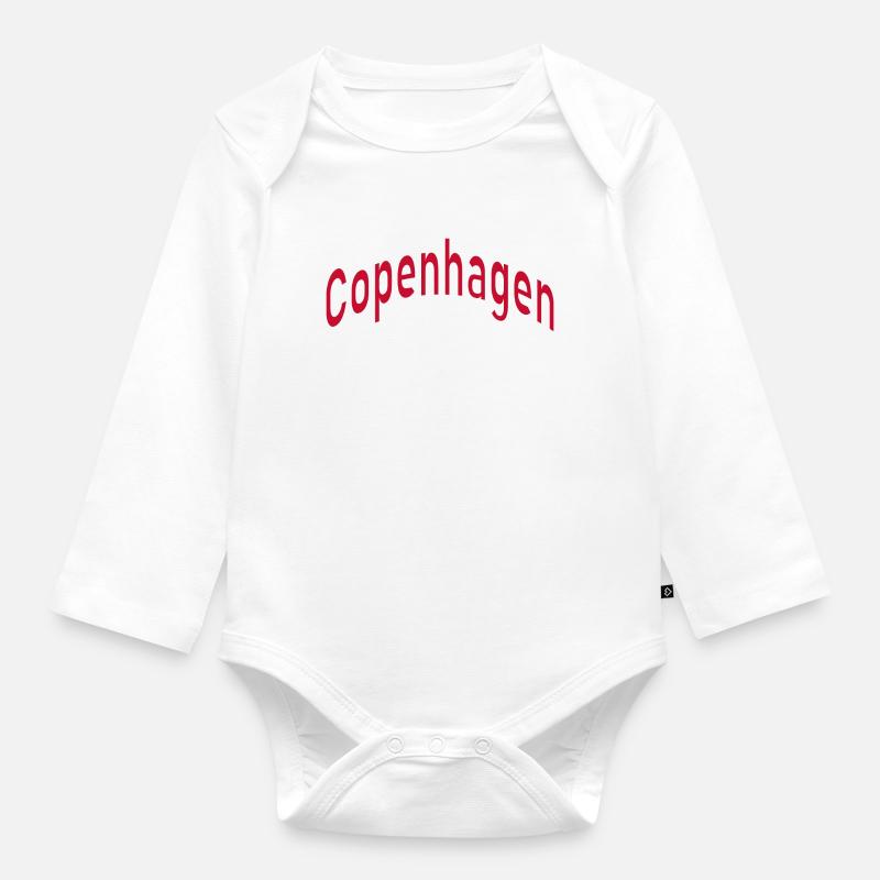 Copenhague - Body Bébé bio manches longues - blanc