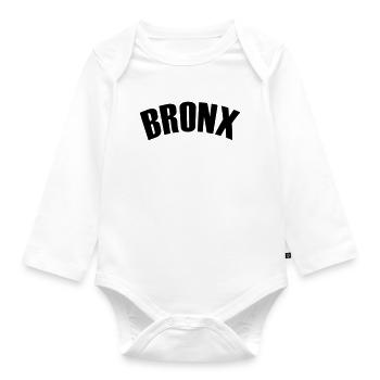 bronx shirt - Baby Bio-Langarm-Body - Weiß - Vorne