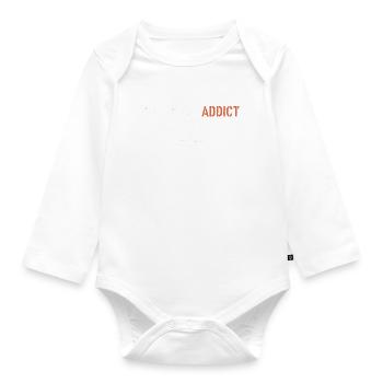 Biathlon addict - Organic Longsleeve Baby Bodysuit - white - Front