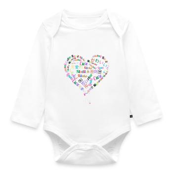 KAWAII - Body Bébé bio manches longues - blanc - Devant