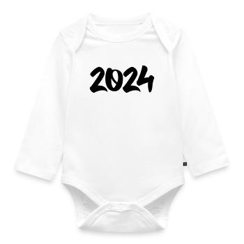 2024 - Organic Longsleeve Baby Bodysuit - white - Front