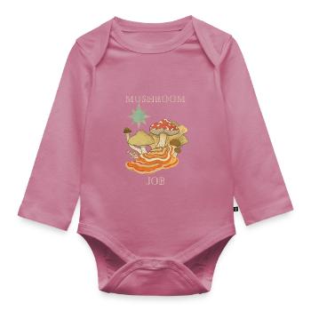 Travail de champignon - Body Bébé bio manches longues - mauve - Devant