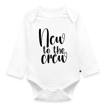 New to the Crew - Organic Longsleeve Baby Bodysuit - white - Front