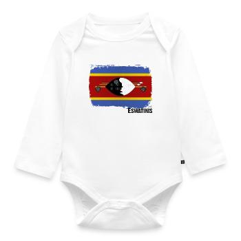 Swaziland, Eswatini, Kingdom of Eswatini - Organic Longsleeve Baby Bodysuit - white - Front