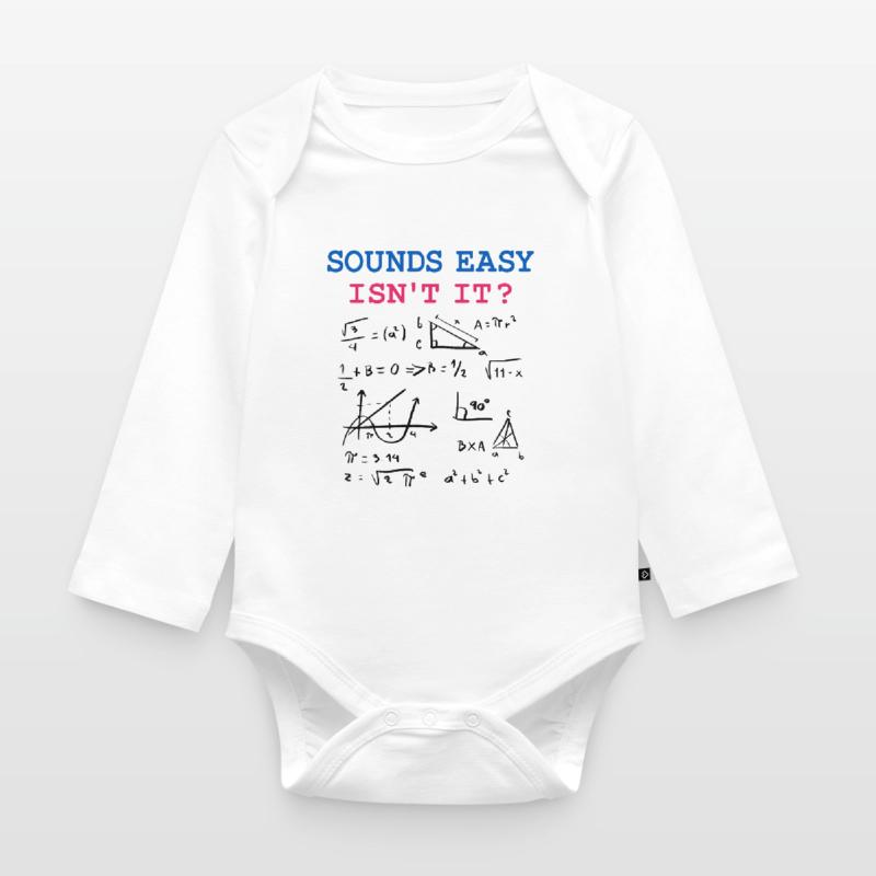 Funny Math Jokes, Physics and Math Formulas Organic Longsleeve Baby Bodysuit