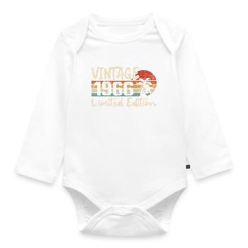 Vintage 1966 Vintage 1966 Birthday Gift - Organic Longsleeve Baby Bodysuit - white - Front