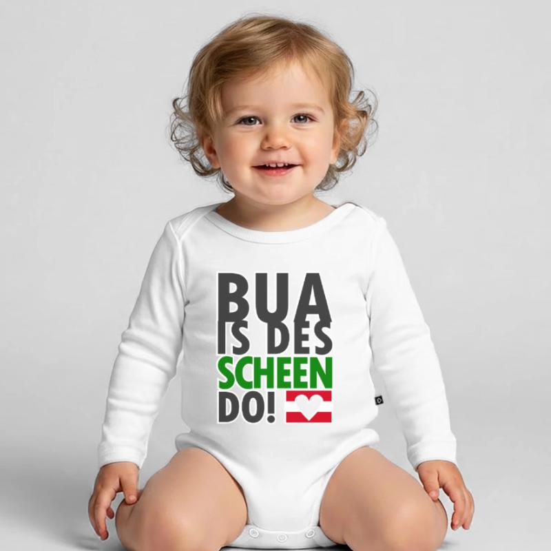 Austrian dialect Dialect Nice Organic Longsleeve Baby Bodysuit