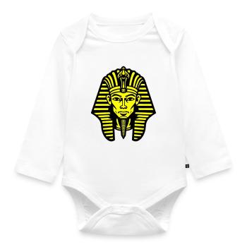 Pharaoh's Skull - Organic Longsleeve Baby Bodysuit - white - Front