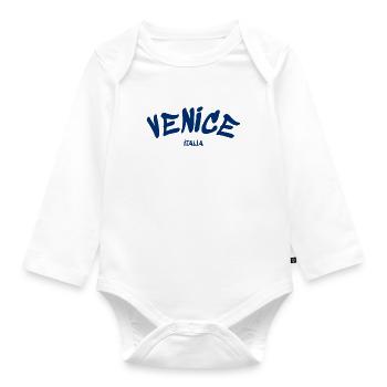 Venice - Venedig - Italia - Italy - Italien - Baby Bio-Langarm-Body - Weiß - Vorne