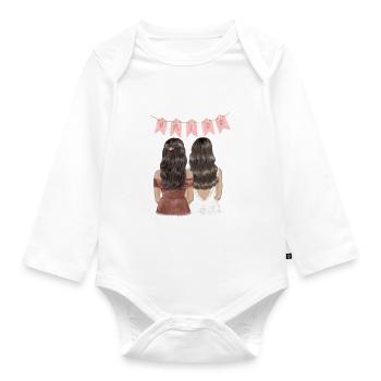 Bride - Organic Longsleeve Baby Bodysuit - white - Front