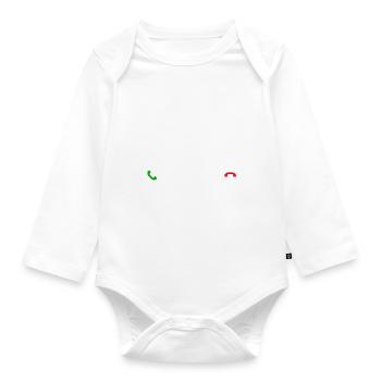 Don't make me call my Grandma - Funny Grandkids - Organic Longsleeve Baby Bodysuit - white - Front