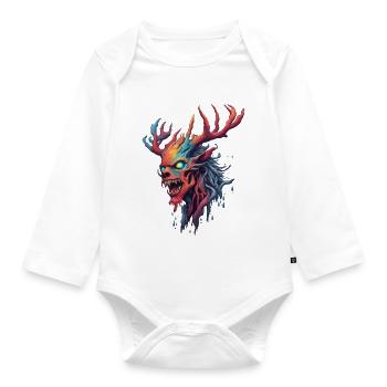Wendigo / Evil Spirit / Possessive / Horror - Organic Longsleeve Baby Bodysuit - white - Front