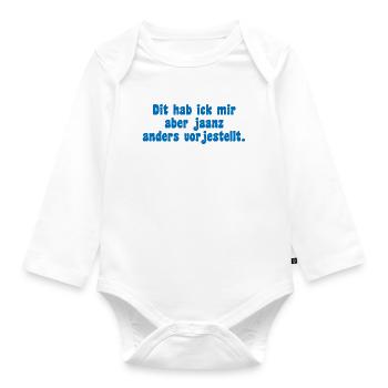 Berliner Icke Spruch - Baby Bio-Langarm-Body - Weiß - Vorne