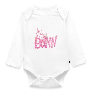 cherry blossom,flowers,blossom,flower - Organic Longsleeve Baby Bodysuit - white - Front