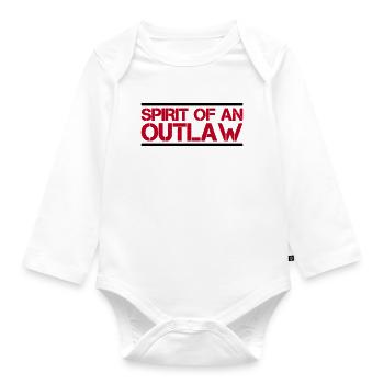 outlaw spirit - Baby Bio-Langarm-Body - Weiß - Vorne