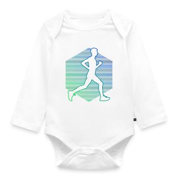 Course à pied Jogging Hommes Jogging Femmes - Body Bébé bio manches longues - blanc - Devant