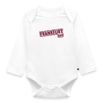 Frankfurt am Main - 069 - Phone Code - Organic Longsleeve Baby Bodysuit - white - Front