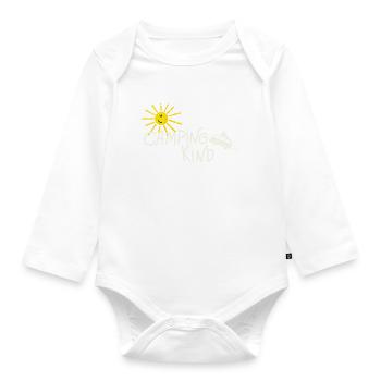Camping Kind Campervan - Baby Bio-Langarm-Body - Weiß - Vorne