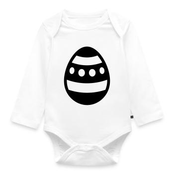 Ei - Baby Bio-Langarm-Body - Weiß - Vorne