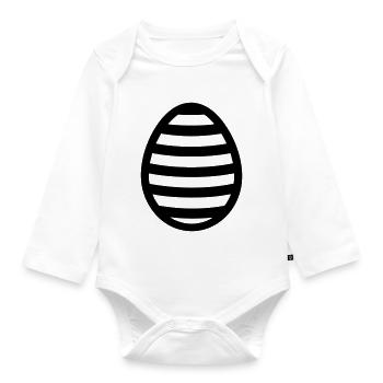 Ei - Baby Bio-Langarm-Body - Weiß - Vorne