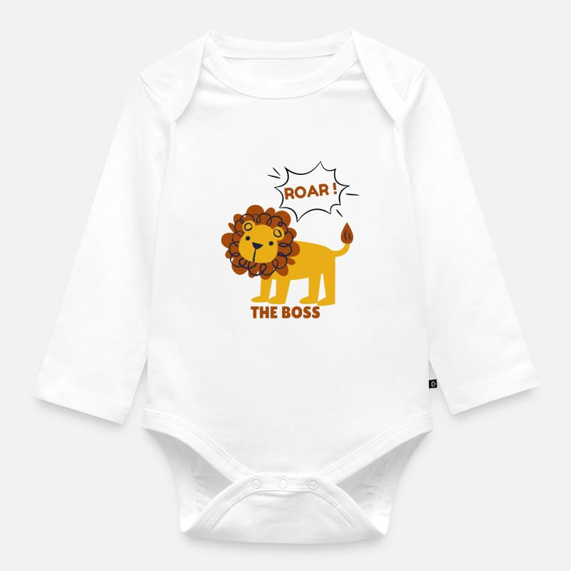 Lion - Baby Bio-Langarm-Body - Weiß