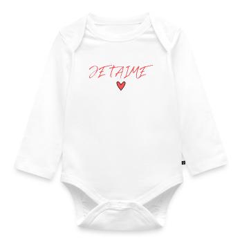 VALENTINSTAG. Junggesellinnenabschied. ICH LIEBE DICH. ICH LIEBE DICH. LIEBE - Baby Bio-Langarm-Body - Weiß - Vorne