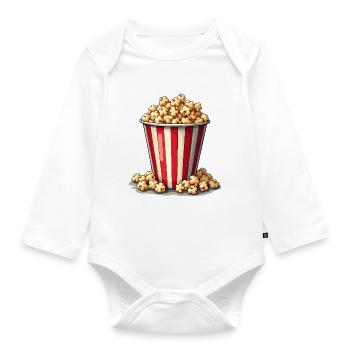 Popcorn - Carnival Children - Organic Longsleeve Baby Bodysuit - white - Front