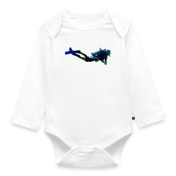 Diver - Baby Bio-Langarm-Body - Weiß - Vorne