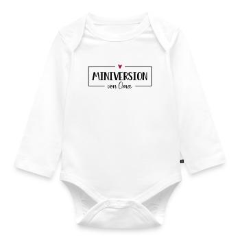 Miniversion von Oma | Minime Oma 2026 Baby - Organic Longsleeve Baby Bodysuit - white - Front