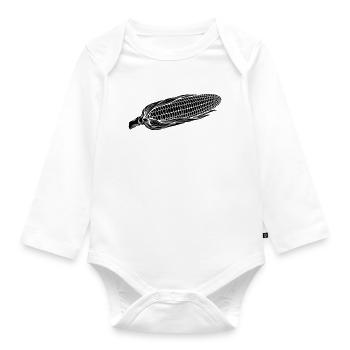 Silhouette maïs sur épi - Body Bébé bio manches longues - blanc - Devant