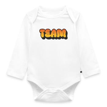 Team - Baby Bio-Langarm-Body - Weiß - Vorne