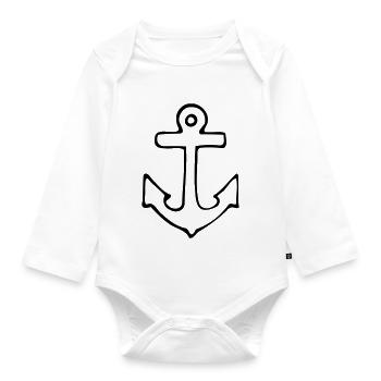 Anker - Baby Bio-Langarm-Body - Weiß - Vorne