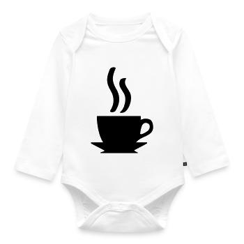 cup - Organic Longsleeve Baby Bodysuit - white - Front