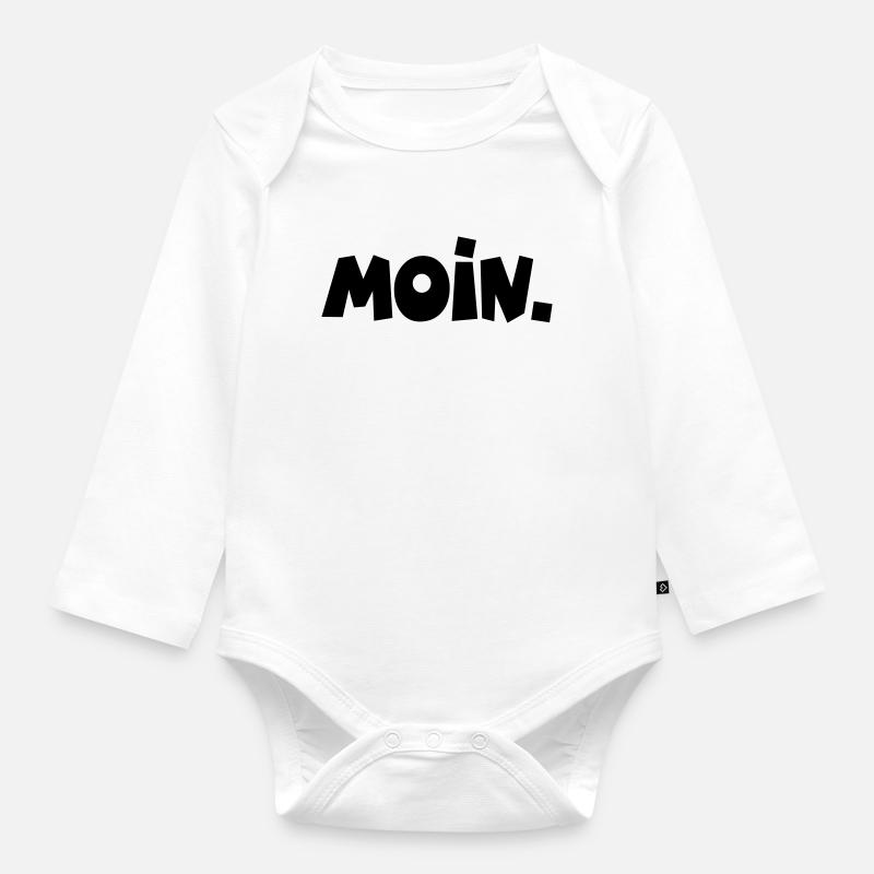 Moin. - Baby Bio-Langarm-Body - Weiß