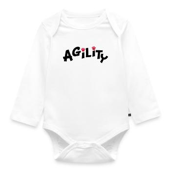 agility - Organic Longsleeve Baby Bodysuit - white - Front